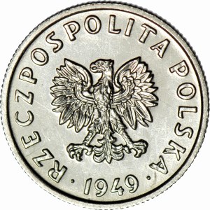 5 pennies 1949, denomination, SAMPLE, nickel