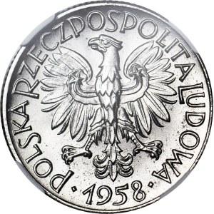 1 złoty 1958, Gołąbki, mennicze, RZADKOŚĆ, PRÓBA, NIKIEL