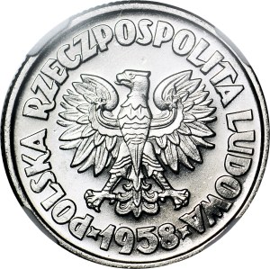 5 Gold 1958, Waryński, mint, RARE, MINT, SAMPLE, NIKIEL,