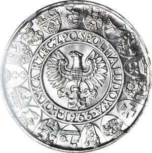 100 zloty 1966, Mieszko and Dabrowa, half figures, SILVER PROSPECTORY