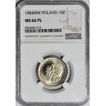 RRR-, 10 złotych 1984, PROOFLIKE, jedyne, pierwszy raz na Onebid