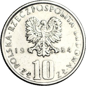Polish Republic Solidarity, 10 zloty 1984, brick, B Prus / John Paul II