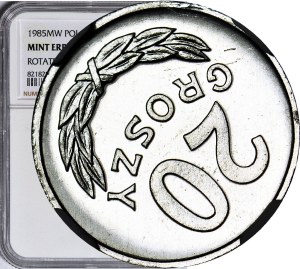 RR-, 20 pennies 1985, PROOFLIKE, 140 degree CONNECTOR DESCRIPTION!!!