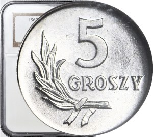 5 pennies 1967, minted