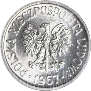 5 pennies 1967, minted