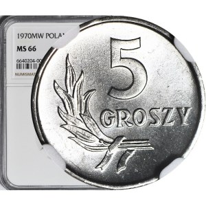 5 groszy 1970, mennicze