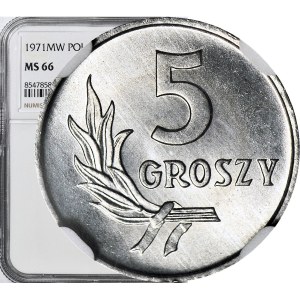 5 groszy 1971, mennicze