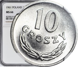 10 pennies 1961, mint, light twist