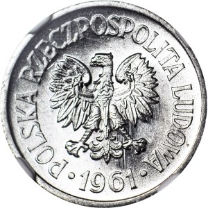 10 groszy 1961, mennicze, lekka skrętka