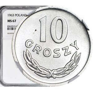 10 groszy 1963, mennicze
