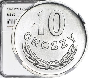 10 pennies 1963, minted