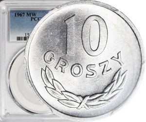 10 pennies 1967, minted