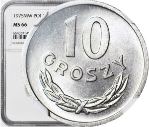 10 pennies 1975, minted