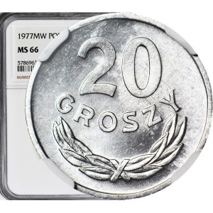 20 groszy 1977, mennicze