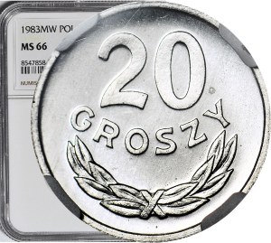 20 pennies 1983, fresh stamped
