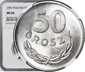 50 pennies 1957, minted