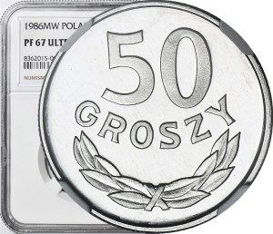 50 pennies 1986, circulation 5 thousand, LUSTRADED
