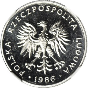 50 groszy 1986, nakład 5 tys., LUSTRZANE