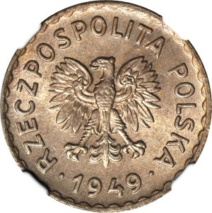 1 zloty 1949, copper-nickel, mint