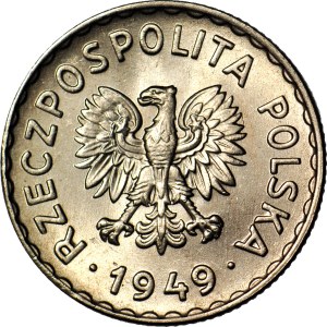 1 zloty 1949, copper-nickel, mint