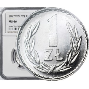 1 złoty 1977, mennicze