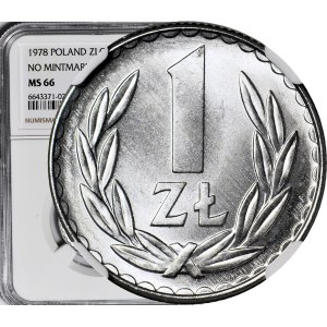 1 złoty 1978, bez znaku, mennicze