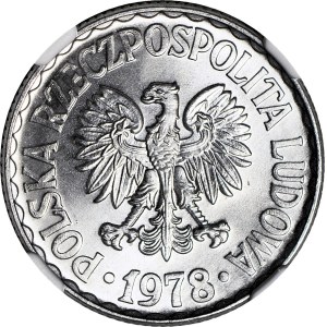 1 złoty 1978, bez znaku, mennicze