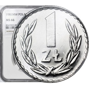 1 złoty 1981, mennicze