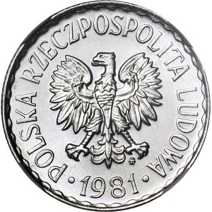 1 złoty 1981, mennicze