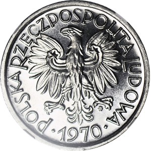 2 złote 1970, Jagody, 7 z ostrym zakończeniem daszka, WYŚMIENITE