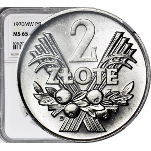 2 złote 1970, Jagody, 7 z ostrym zakończeniem daszka