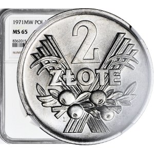 2 złote 1971, Jagody, mennicze