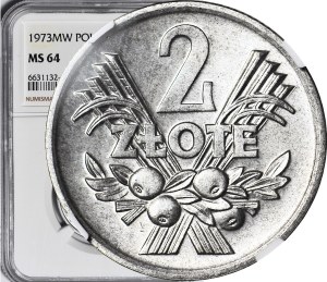 2 gold 1973, Berry, mint