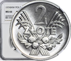 2 gold 1974, Berry, mint