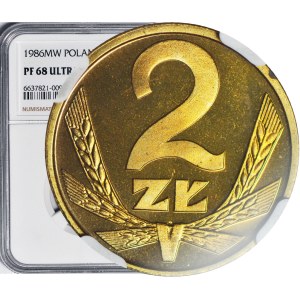 2 złote 1986, nakład 5 tys., LUSTRZANE