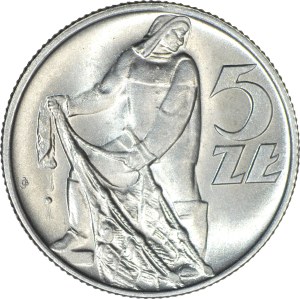 RR-, 5 gold 1960, Fisherman, 