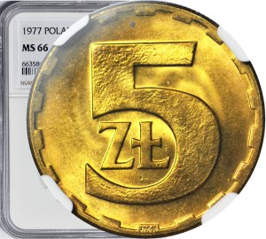 5 gold 1977, mint