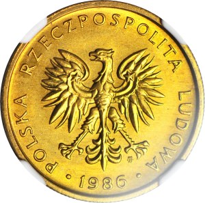 5 gold 1986, mint