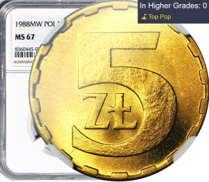 5 gold 1988, mint