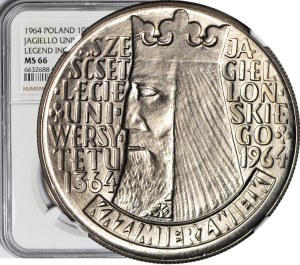 10 gold 1964, Casimir the Great, concave, mint.