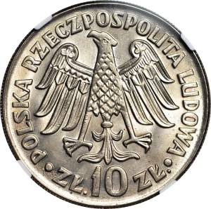 10 gold 1964, Casimir the Great, concave, mint.