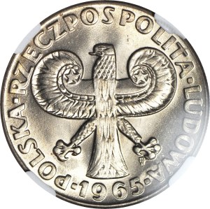 10 gold 1965, Large column, minted