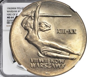 10 gold 1965, VII centuries of Warsaw, spirit, minted