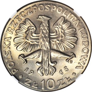 10 gold 1965, VII centuries of Warsaw, spirit, minted