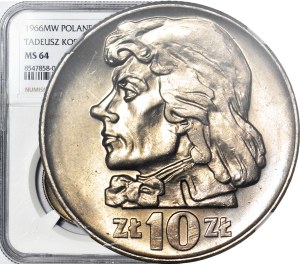10 gold 1966 Kosciuszko, lowest mintage, minted