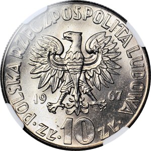 10 gold 1967, Nicolaus Copernicus, lowest mintage, minted