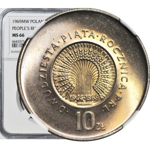 10 złotych 1969, 25. Rocznica PRL, mennicze