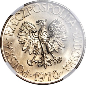 10 gold 1970, Tadeusz Kosciuszko, thick date, mint.
