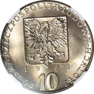 10 gold 1971, FAO, flounder, mint.