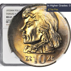 10 złotych 1972, Tadeusz Kościuszko, menniczy